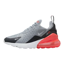 Nike Air Max 270 Big Kid Shoes (Wolf Grey/Bright Crimson/White)BOTTOMS WORN