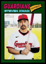 2026 Topps Heritage Baseball Green Boarder #139 Steven Kwan