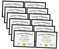  8.5 x 11 Frame 12 Pack, Certificate Award Document Diploma Frame 8.5x11 Black