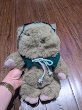 Vintage 1991 Disney World EWOK W/ GREEN HOOD Plush Star Wars Lucas Films