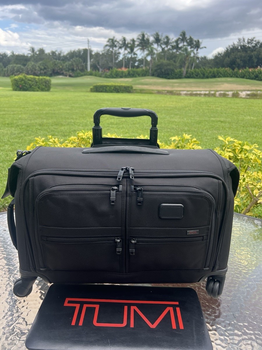Tumi Alpha Carry on Wheel Spinner Garment Bag Black Retail