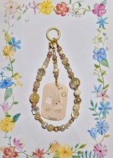Inspired by Dimoo Glass and Acrylic Bead Bag Charm / Key Ring / Phone Charm