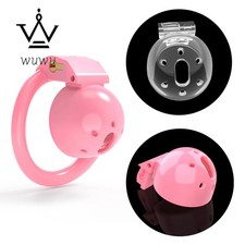 3D Print Male Sissy Chastity Cage Device Small Short Cage Ring Lock with 4 Rings