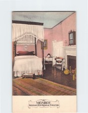 Postcard Bedroom Ash Lawn Home of James Monroe Charlottesville Virginia USA