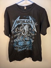 T-Shirt Metallica Black Gildan size Large Videotron Centre Quebec Pre-Owned 