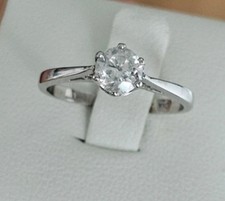 18ct White Gold Solitaire Diamond Engament Ring, Size L , Wedding Ring
