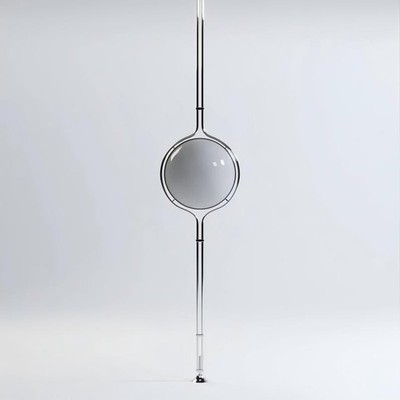Modern Floor-to-Ceiling Lamp - Adjustable Height 98''-110'' Acrylic & Metal Design