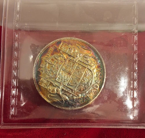 1947 Canada Maple Leaf 50 cent MS-64 Rainbow Toning ICCS 'PH684'