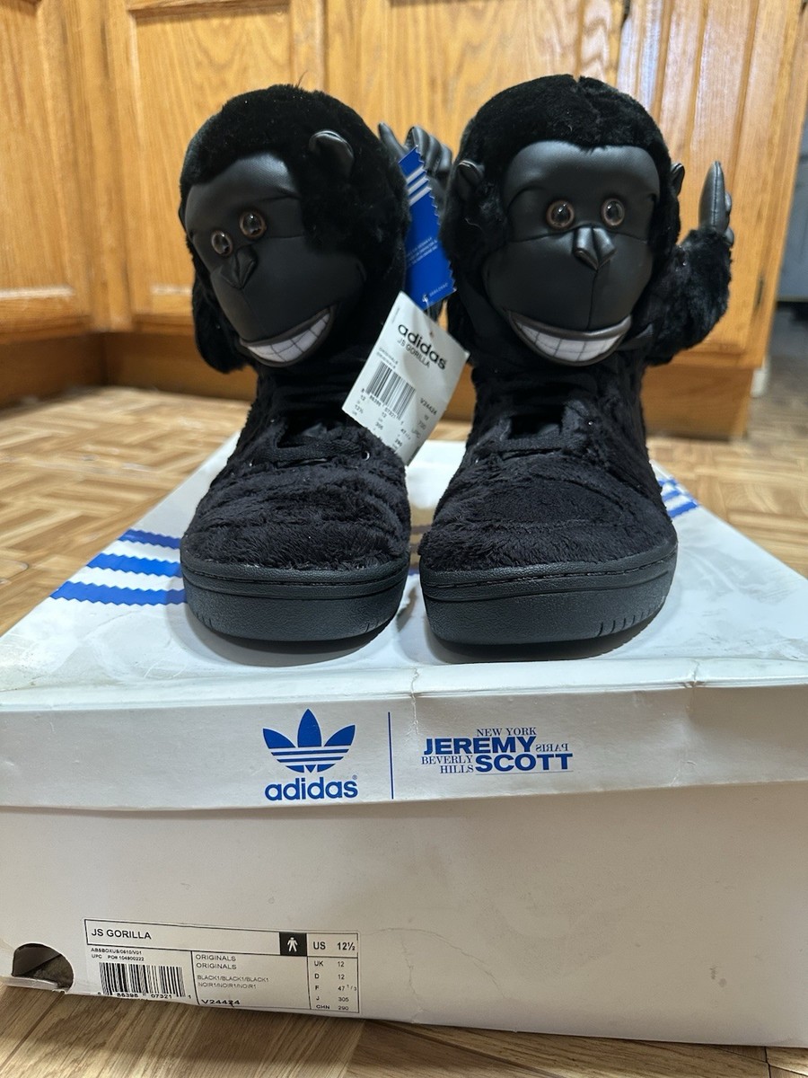 Adidas Jeremy Scott Gorilla JS Black V24424 - RARE SIZE 12.5 - NEW