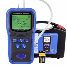 Digital Manometer Differential Dual Port Air Pressure Gauge HVAC Gas Teste Meter