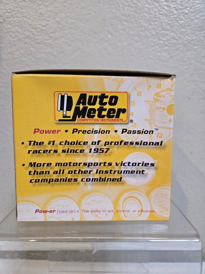 Auto Meter 1928 American Platinum Oil Pressure Gauge 2 1/16" Short Sweep NIB  - Image 4 of 4