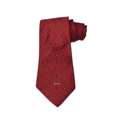 Tommy Hilfiger Red Silk Neck Tie Geometric Made in USA