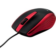 Verbatim Corded Notebook Optical Mouse - Red 99742 