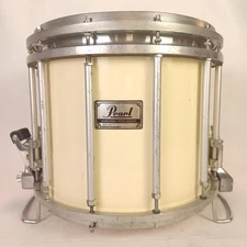 Pearl 12x14"FFX Championship Maple Marching Snare Drum White Free Floating 12Lug