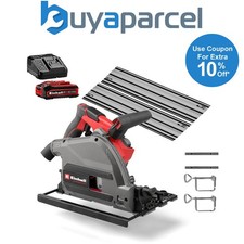 Einhell Professional 18v Brushless Plunge Circular Saw TP-PS 18/165 + 4AH + Rail