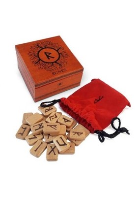 AA.VV Deluxe Wooden Runes: 25 wooden runes in wooden box (00)