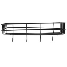 Wall Mounted Floating Shelves Bathroom Rack Meatl Storage Metal Shelf