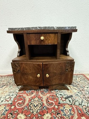 Art Deco Nachtschrank Chevets Kommode Nussbaum 1920 Jugendstil Nachttische Schra