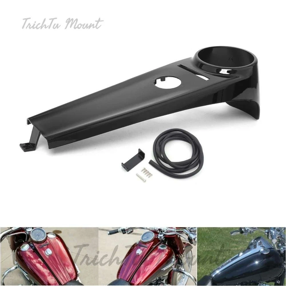 Fuel Gas Tank Panel Cover Instrument Trim For Harley Softail Deluxe FatBoy 00-17 - Image 2 of 4