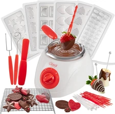 Electric Chocolate Melting Pot Set- XMAS Candy Bar Making or Fondue Fountain Kit