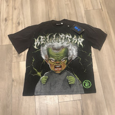 Hellstar Mens L Black Cotton Graphic Logo Cre...