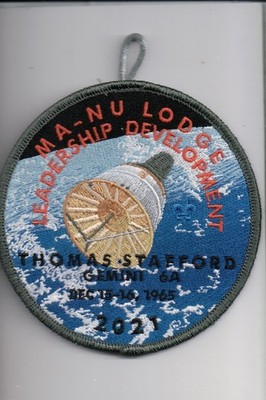 2021 Lodge 133 Ma-Nu Leadership Development Gemini 6A OA patch (Space Series)