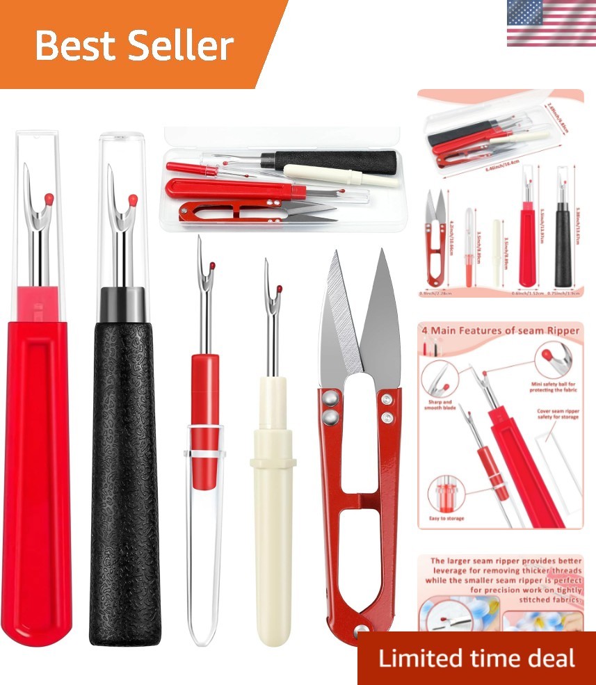 Seam Rippers for Sewing &ndash; 2 Big and 2 Small Stitch Remover