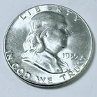 1955 Franklin Half Dollar 90% Silver 50c US Coin VERY FINE CONDITION #11268