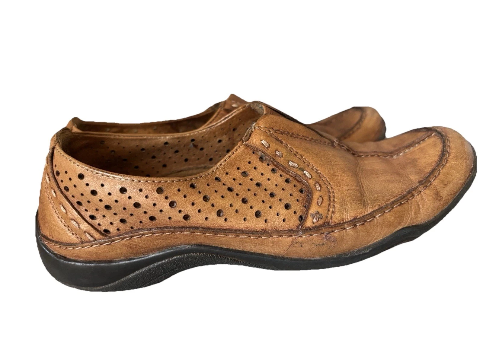 Scarpe mocassino Clarks Artisan Kessa Grace donna 6M pelle marrone comodo casual usate in ottime condizioni