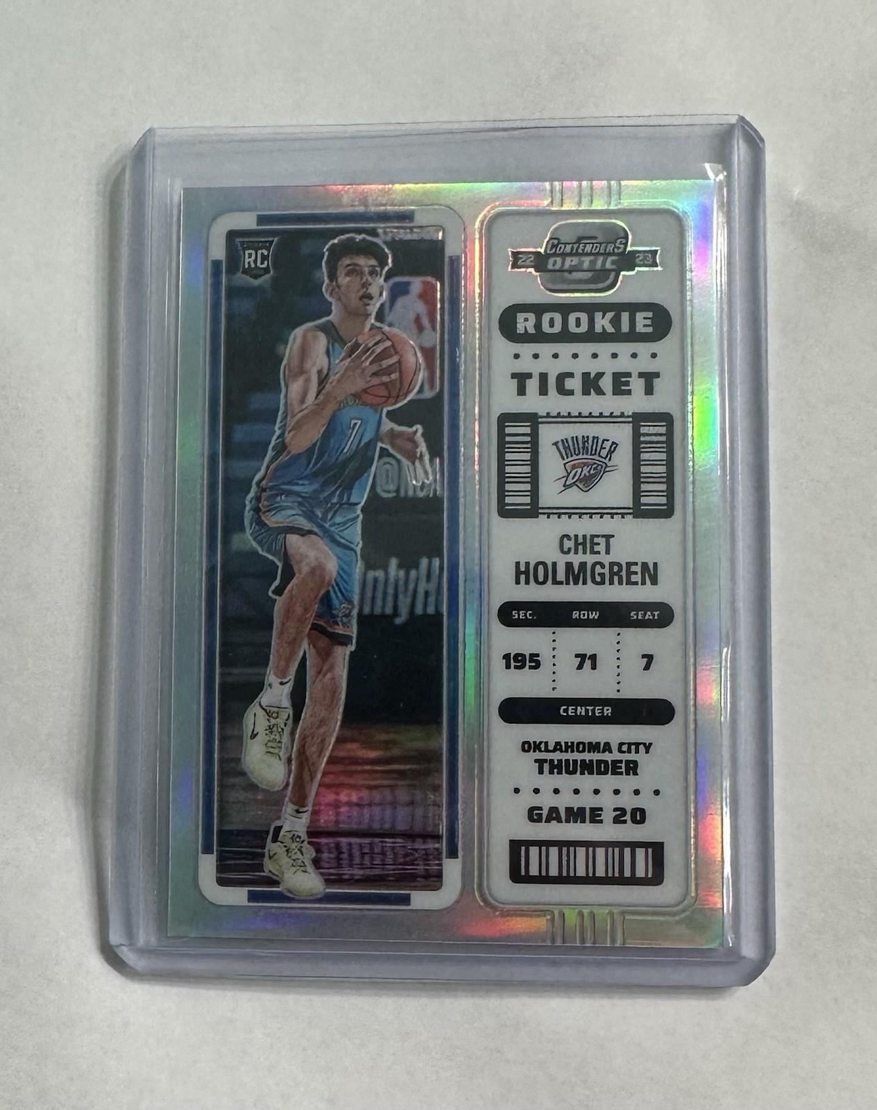2022-23 Panini Contenders Optic Rookie Ticket Silver Prizm Chet Holmgren #4