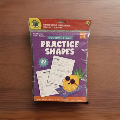 Teaching Tree Reproducible Worksheets Practice Shapes 38 Pcs New Sealed PreK-K