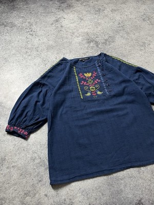  Gudrun Sjoden Abstract Floral Blouse Shirt Organic Cotton Dress Size S