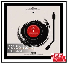 Vinyl Record Frame for the Wall Display Album Cover 125 125x1251PACK Black