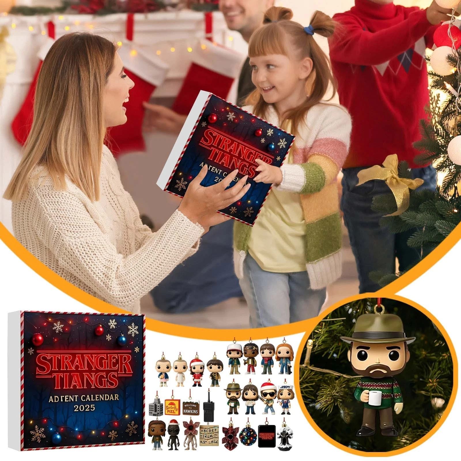 Countdown Stranger Things Advent Calendar 2025 24 Days Festive-2D Flat Blind Box