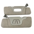 2000-2006 Chevy Silverado Sun Visors Passenger Driver Cloth Mirror PAIR OEM GRAY