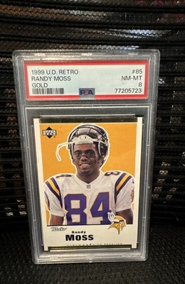 1999 Upper Deck Retro - Randy Moss #85 Gold /175 Vikings PSA 8