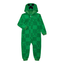 Minecraft Boys Hooded Union Suit