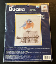Bucilla Mad Blue Bird Counted Cross Stitch Kit 42733 8.75" x 10.75" - unused