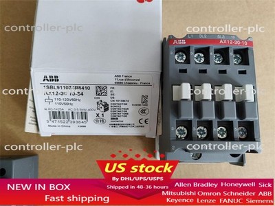 NEW ABB Contactor AX12-30-10-84 AC 110V 50/60Hz AX12-30-10 US Free TAX