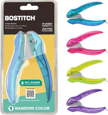 Bostitch Office inLIGHT Reduced Effort One-Hole Punch, One Unit per Package,