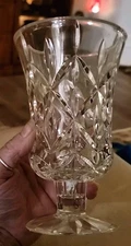 Block Crystal Olympic Garden 7" Hurricane Candle Holder 24% Lead Crystal   K