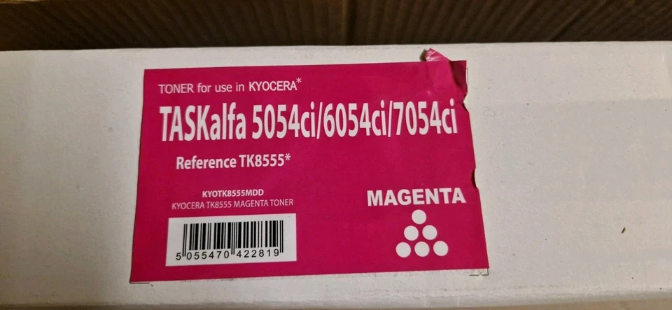3 Pack KYOCERA Compatable toner Cartridges TK8555 YELLOW CYAN MAGENTA PRINT INK - Image 2 of 4