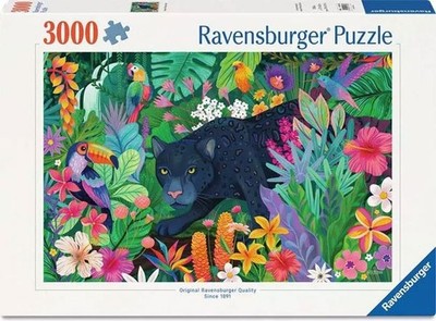 Ravensburger Puzzle Panther in Flowery Jungle 3000 Teile 