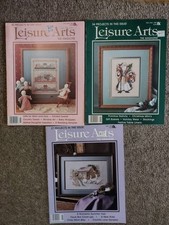 Leisure Arts The Magazine Lot 3 1987  1988 cross stitch projects Country Crafts