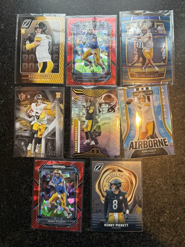 Kenny Pickett - Lot of 8 (Eight) Cards - RCs, Inserts, Parallels