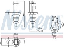 207067 NISSENS SENSOR, COOLANT TEMPERATURE CENTRE CYLINDER HEAD FRONT LEFT LOWER