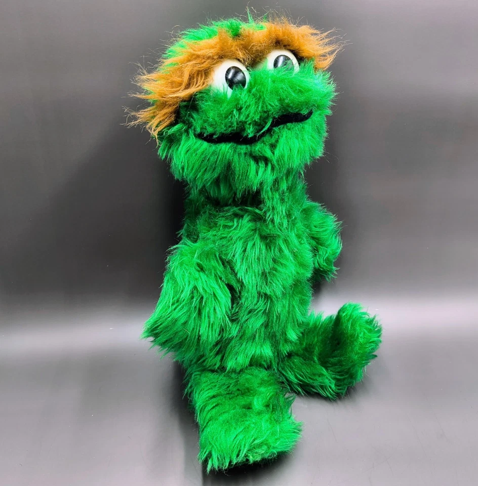 Vintage Knickerbocker Oscar Grouch Stuffed Animal Sesame Street 16 inch - Image 3 of 4