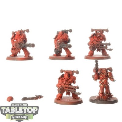 Chaos Space Marines - 5x Havocs - teilweise bemalt