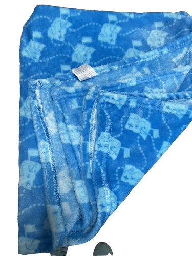 Le Bebe Favorite Blue Pirate Blanket Fleece 29x35 Embroidery Nautical - Picture 17 of 18