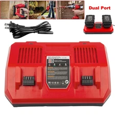 Dual Port Rapid Charger For Milwaukee For M18 18V Li-ion Battery Fast Charger US